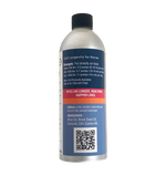 An image of the right-back portion of a bottle of C60 Longevity for Horses with information about dosages and ingredients and a QR code