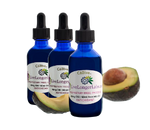 A three-bottle image of C60Live Avocado Oil Antioxidant.