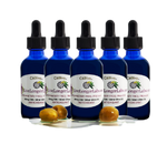 A five-bottle image of C60Live Olive Oil Antioxidant.